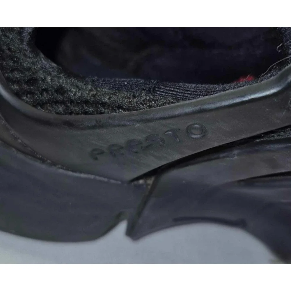Nike Air‎ Presto GS Triple Black Running Shoes 833875 003 Kids Youth 4